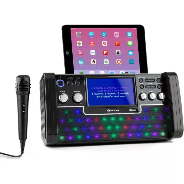auna DiscoFever bluetooth karaoke-installatie LED 7