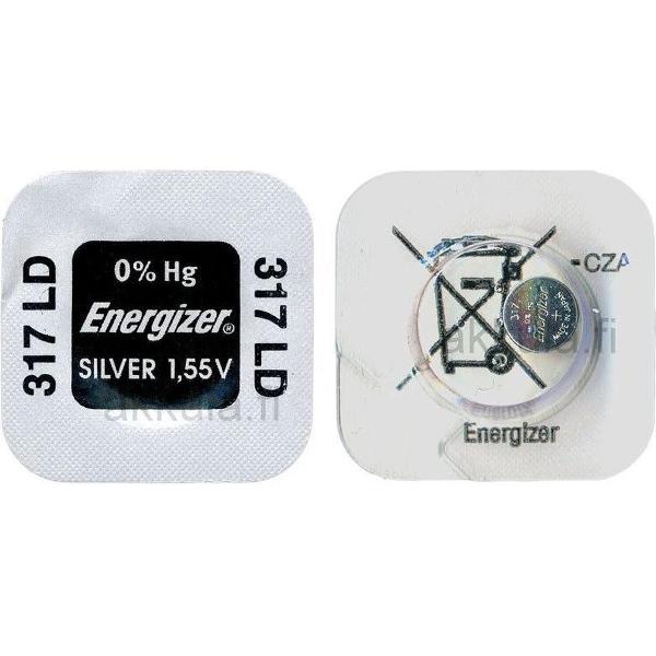 1 stuks Energizer Zilver Oxide Knoopcel 317 LD 1.55V