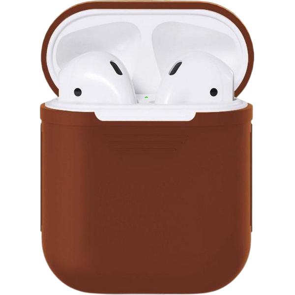 Siliconen Case AirPods 1 en 2 Bruin