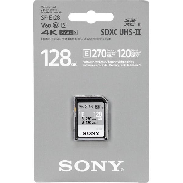 Sony sdxc e series 128gb uhs-ii class 10 u3 v60