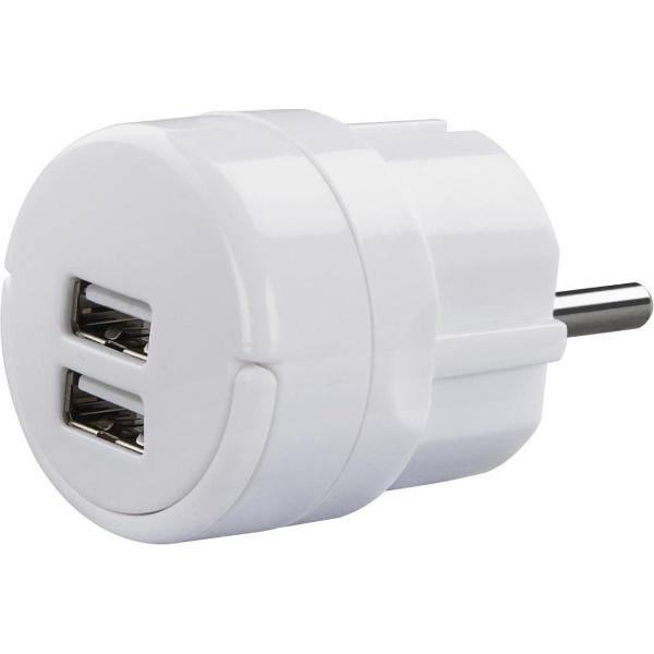 Hama USB-adapter 2,1A 2 Uitgangen
