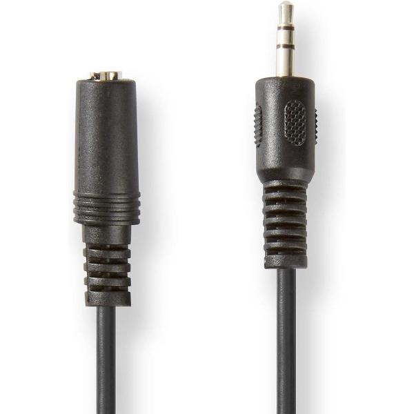 Nedis Stereo-Audiokabel | 3,5 mm Male | 3,5 mm Female | Vernikkeld | 3.00 m | Rond | Zwart | Label