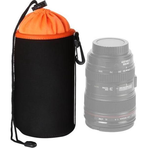 SLR Camera Lens Tas Micro Enkele Lens Tas Lens Innerlijke Galzak Waterdichte Beschermhoes Plus Fluwelen Verdikking, Diameter: 10 cm, Hoogte: 18 cm (Oranje)
