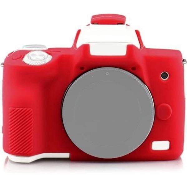 Richwell Silicone Armor Skin Case Body Cover Protector voor Canon EOS M50 Body digitale camera (rood)