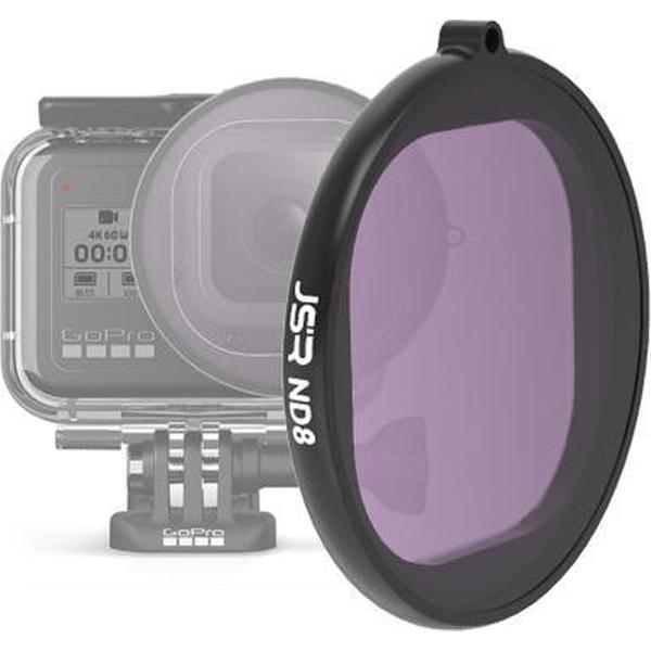 JSR ronde behuizing ND8 lensfilter voor GoPro HERO8 zwart