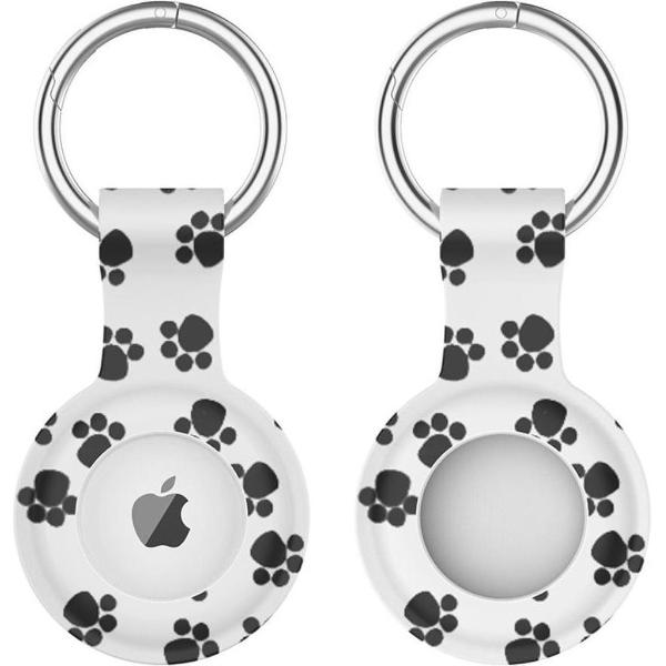 Apple AirTag Sleutelhanger Siliconen Bescherm Hoes Honden Poot Print