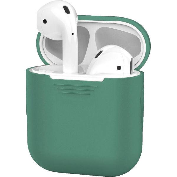 Siliconen Hoes voor Apple AirPods 2 Case Ultra Dun Hoes - Midnight Green