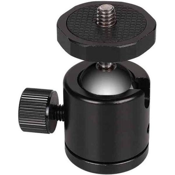 Mini 360 graden rotatie panoramisch metalen balhoofd voor DSLR en digitale camera's (zwart)