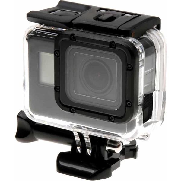 Voor GoPro NIEUW HERO / HERO6 / 5 Skelet Behuizing Beschermhoes + Holle Achterklep met Gesp Basic Mount & Screw, No Need to Demassemble Lens
