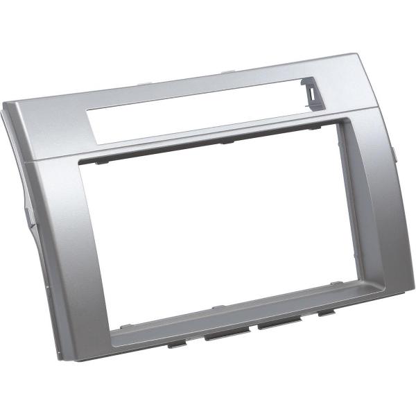 2-DIN Paneel Toyota Corolla Verso 2004-2009 Kleur: Zilver