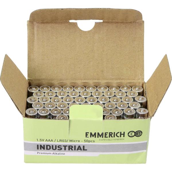 Emmerich Industrial LR03 AAA batterij (potlood) Alkaline 1300 mAh 50 stuks