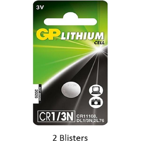 2 stuks (2 blisters a 1 stuks) GP Batteries Lithium Cell CR1/3N Single-use battery 3 V
