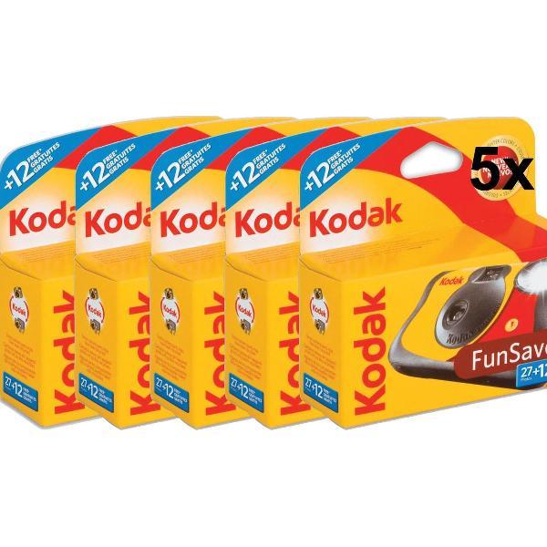 5 pak Kodak - Wegwerpcamera met flitser - 27+12 foto's