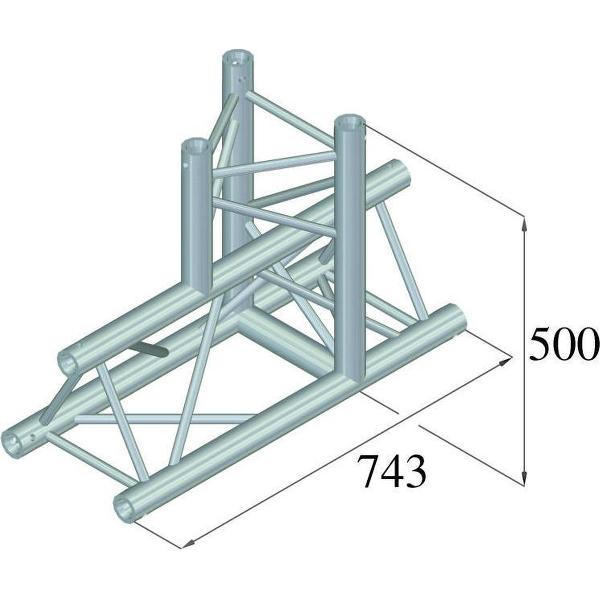ALUTRUSS TRILOCK 6082AT-37 3-Way T-Piece