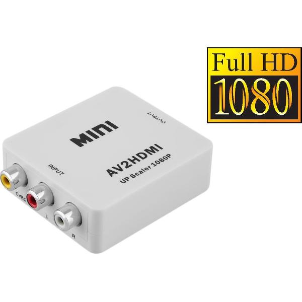 Tulp - Naar HDMI Converter - AV / Composiet RCA To HDMI Audio Video Kabel Adapter