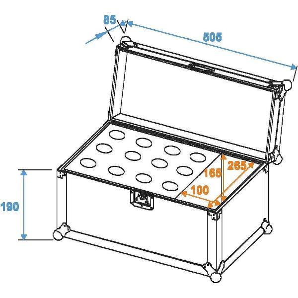 ROADINGER Microphone Case Road 12 Microphones black