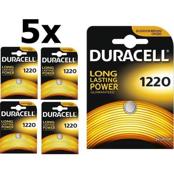 5 Stuks - Duracell CR1220 3V 36mAh lithium batterij