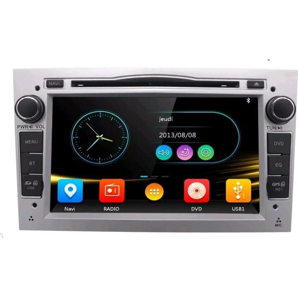 Voltario® Opel autoradio wince DAB+ look autoradio met navigatie usb aux touchscreen Zilver