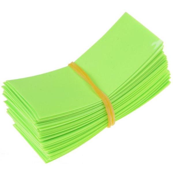 Appel groen - 50 Stuks 72/30mm 18650 Batterij PVC Krimpkous Tube Wrap
