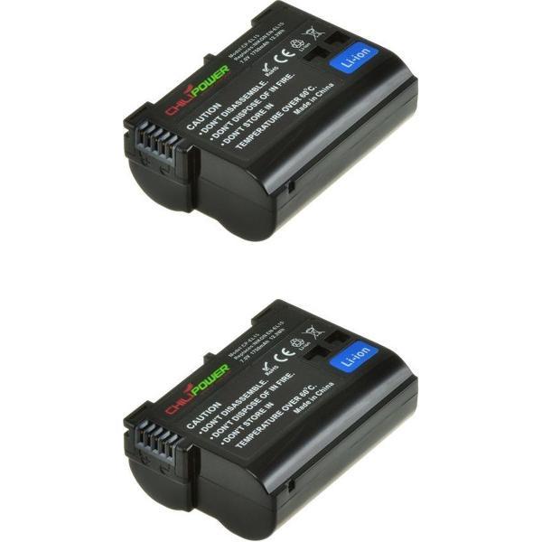 ChiliPower Nikon EN-EL15 camera batterij - 2 stuks verpakking