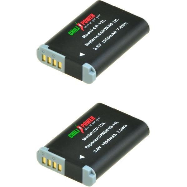 ChiliPower Canon NB-12L camera batterij - 2 stuks verpakking