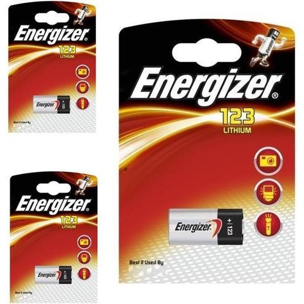 3 Stuks - Energizer CR123 3V Lithium batterij