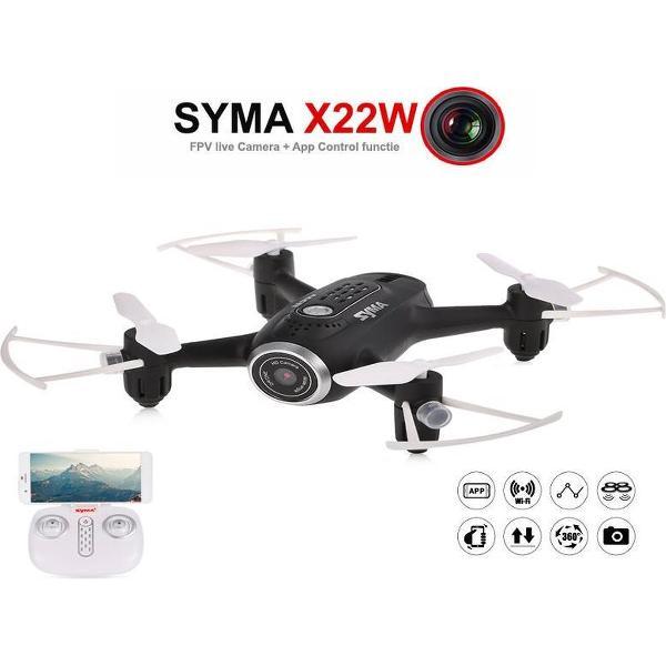 Syma X22W FPV live Camera Drone +app control functie -zwart