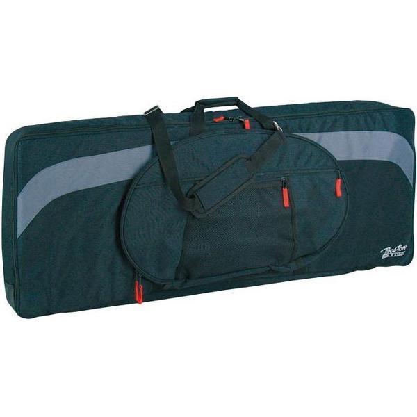 gigbag voor keyboard, 25 mm. gevoerd, 1005 x 450 x 160 mm., zwart en grij