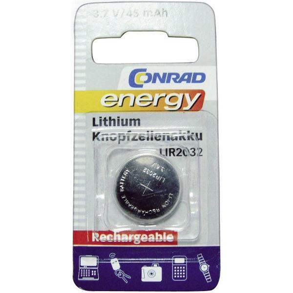Conrad energy LIR2032 Oplaadbare knoopcel LIR2032 Lithium 45 mAh 3.6 V 1 stuk(s)
