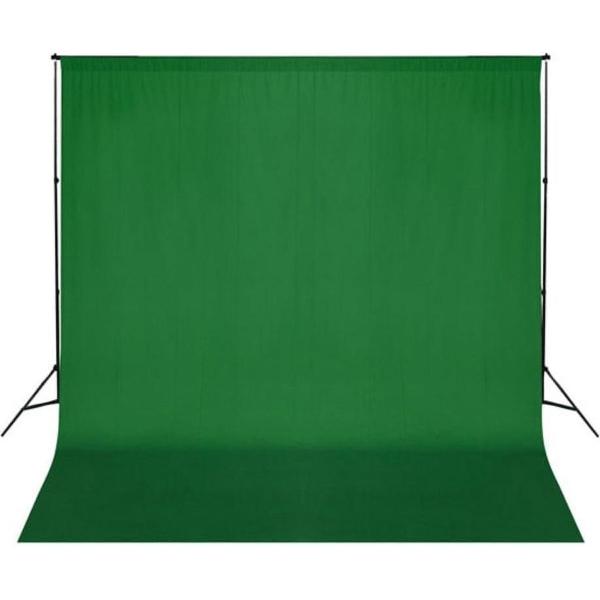 Fotografie Green screen Achtergrond Katoen Groen 600x300 cm - Achtergrond doek - Studio achtergronddoek - chromakey - Groen scherm