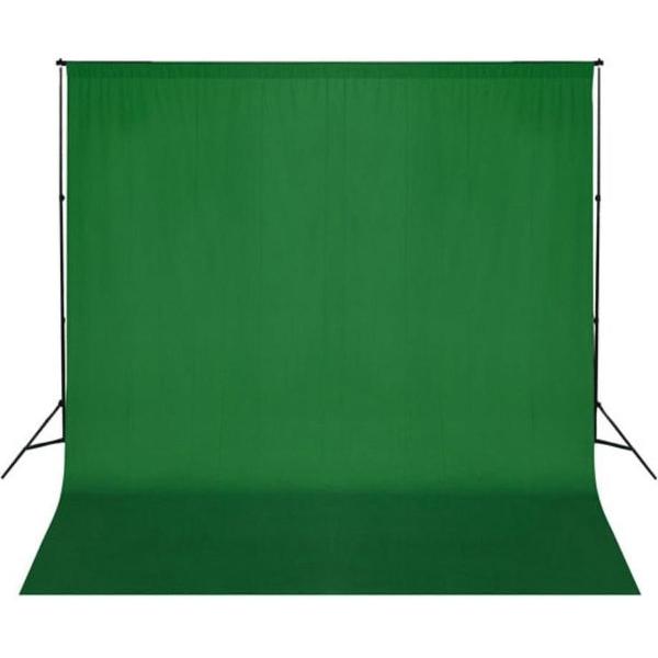 Fotografie Green screen Achtergrond Katoen Groen 600x300 cm - Achtergrond doek - Studio achtergronddoek - chromakey - Groen scherm