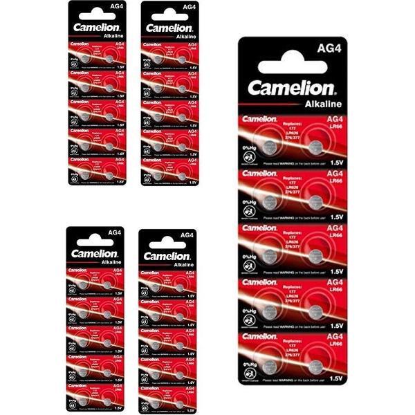 Camelion G4 / AG4 / L626 / SR626 / 377 / 37 1.5V Alkaline horloge knoopcel batterij - 50 Stuks (5 Blisters a 10St)