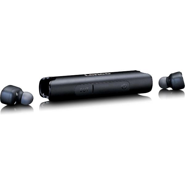 Lenco EPB-440 - draadloze oordopjes met powerbank - Zwart