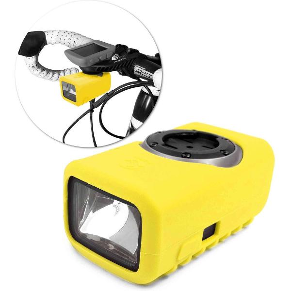 Tuff-Luv Silicone Gel bescherm hoes voor Garmin Varia Light- Geel