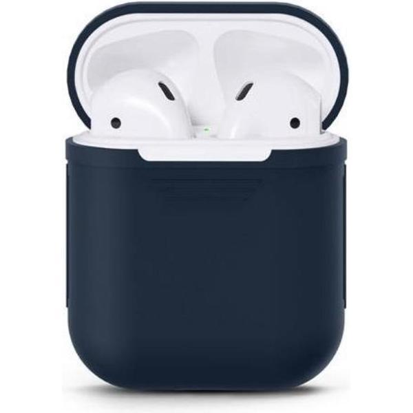 Hoesje geschikt voor Airpods - donker blauw