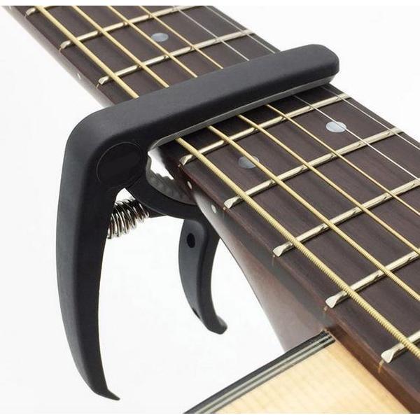 Gitaar capo voor 6 snaren tuning clamp stemmen slozz Zwart / HaverCo