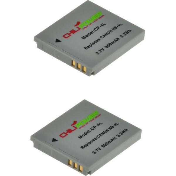 ChiliPower Canon NB-4L camera batterij - 2 stuks verpakking