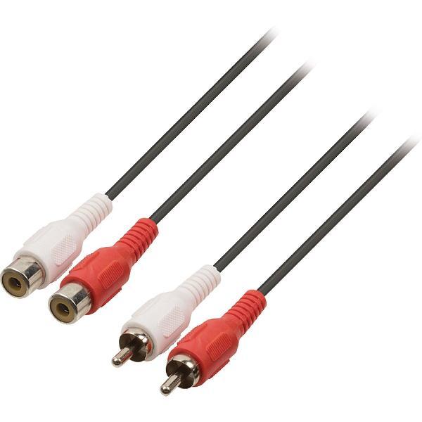 Valueline VLAP24205B50 audio kabel 5 m 2 x RCA Zwart, Rood, Wit