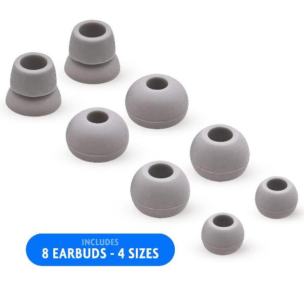 MMOBIEL Siliconen Oordopjes Set voor Powerbeats 2 / 3 Wireless (GRIJS) Hoofdtelefoon 4 Paar