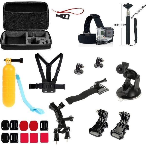 15-in-1 Accessories Kit voor Gopro Hero 1 2 3 3+ 4 en Actioncam