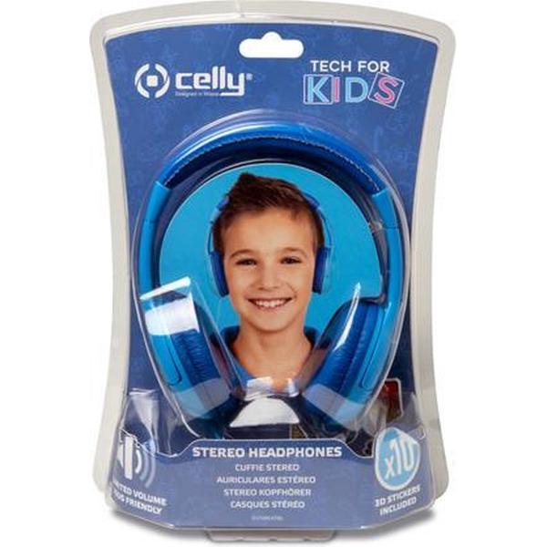 Celly On-ear Koptelefoon voor kinderen met volume begrenzing blauw