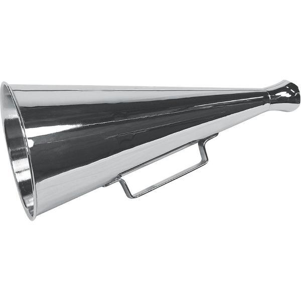 Megafoon Roeptoeter hoogglans Nikkel