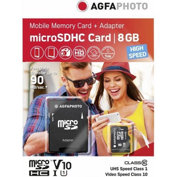AgfaPhoto Mobile High Speed 8GB Micro SDHC Class 10 (+ Adapter)