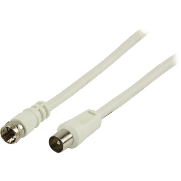 Antennekabel F-Male - Coax Male (IEC) 1.00 m Wit