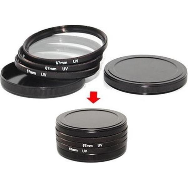 Caruba Metalen Filter bewaarset voor 1 of meerdere filters - 77mm