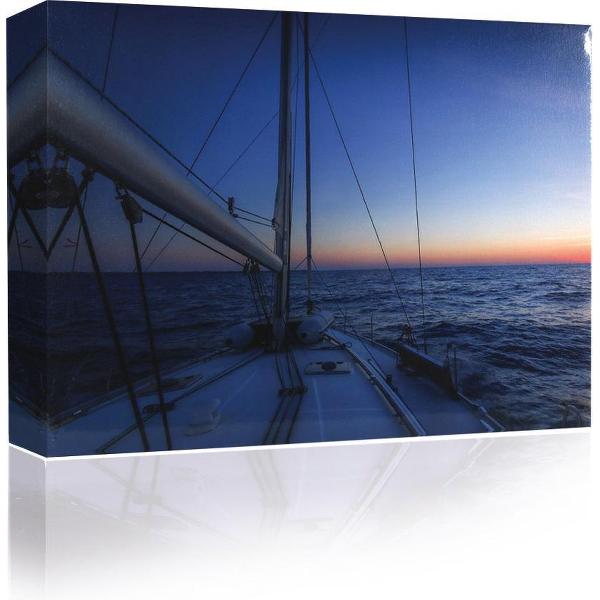 Sound Art - Canvas + Bluetooth Speaker Boat On The Sea (41 x 51cm)