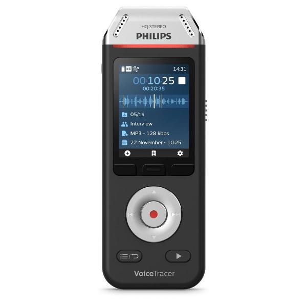 Philips Voice Tracer DVT2110/00 dictaphone Flashkaart Zwart, Chroom