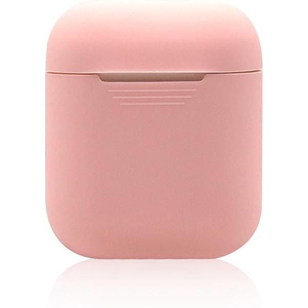 Apple Airpods Silicone Case Pink hoesje Roze - Apple Airpods - Apple Airpods 2 Cover