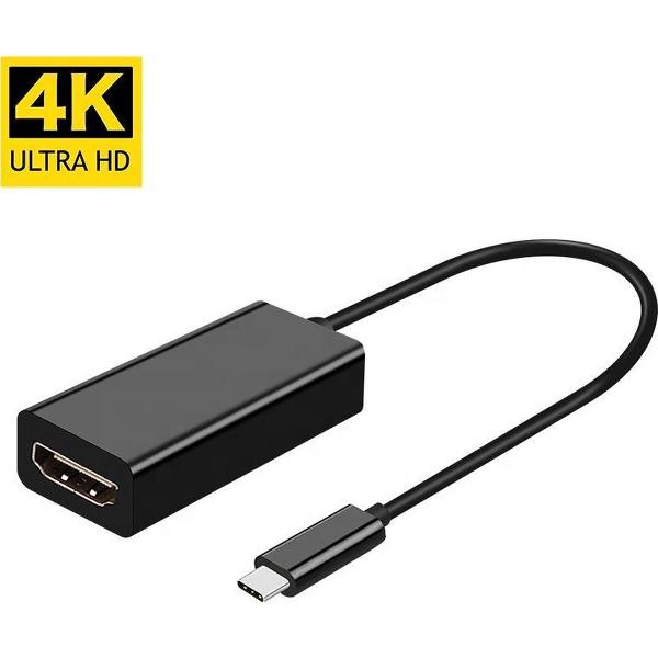 Usb C Naar HDMI Adapter | USB-C HUB 4K | Type-c to HDMI Converter | Apple Macbook Air/Pro | Huawei | HP | Dell XPS | Lenovo | Chromebook | Zwart | A-KONIC©