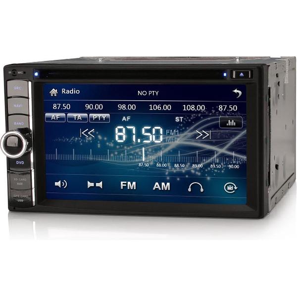 2-DIN Autoradio | 6.2 Inch HD Scherm | Dubbel Din | Bluetooth | EU Navigatie | Handsfree Bellen